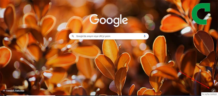 google arka plan değiştirme pc