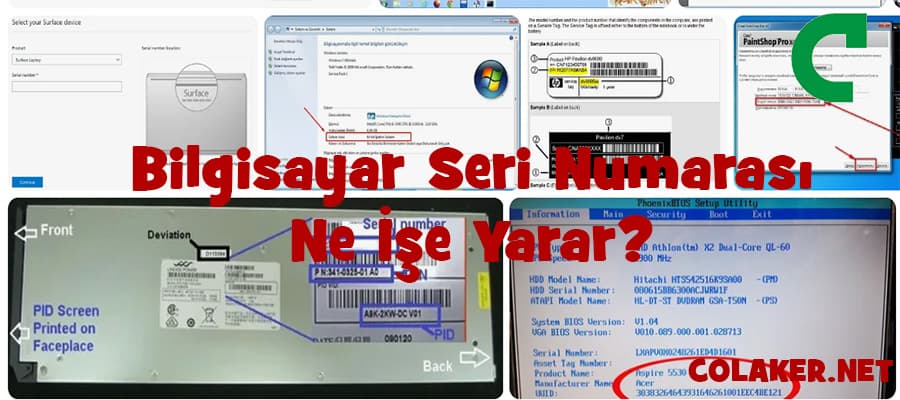 Laptop Seri Numarası Öğrenme CMD
