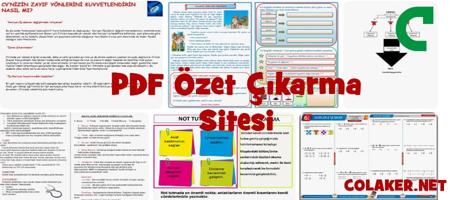 pdf özet çıkarma sitesi